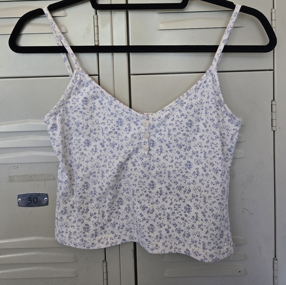 Brandy Melville Tops - Brandy Melville Blue Floral Camisole